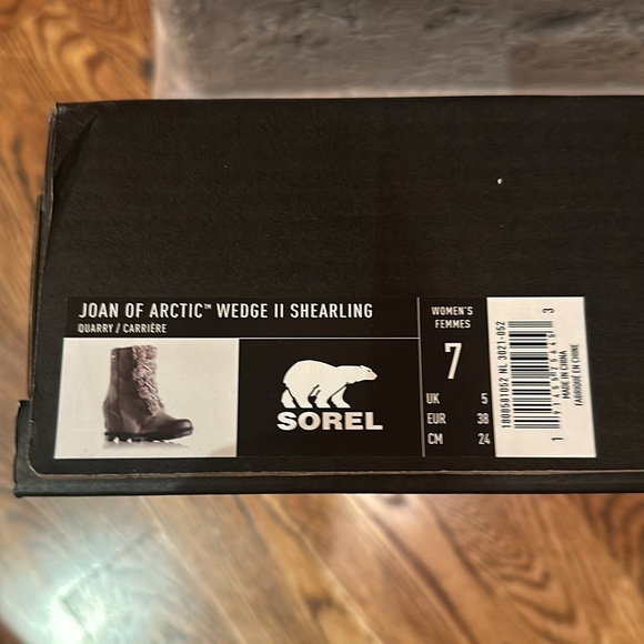 Sorel Joan of Arctic Wedge 11 Shearling Quarry SZ 7 - Picture 11 of 11